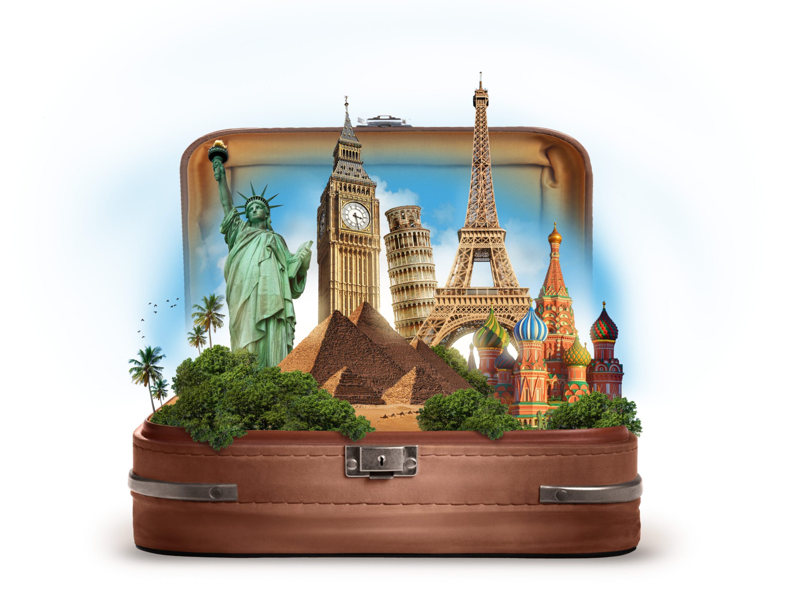 travel-concept-with-landmarks